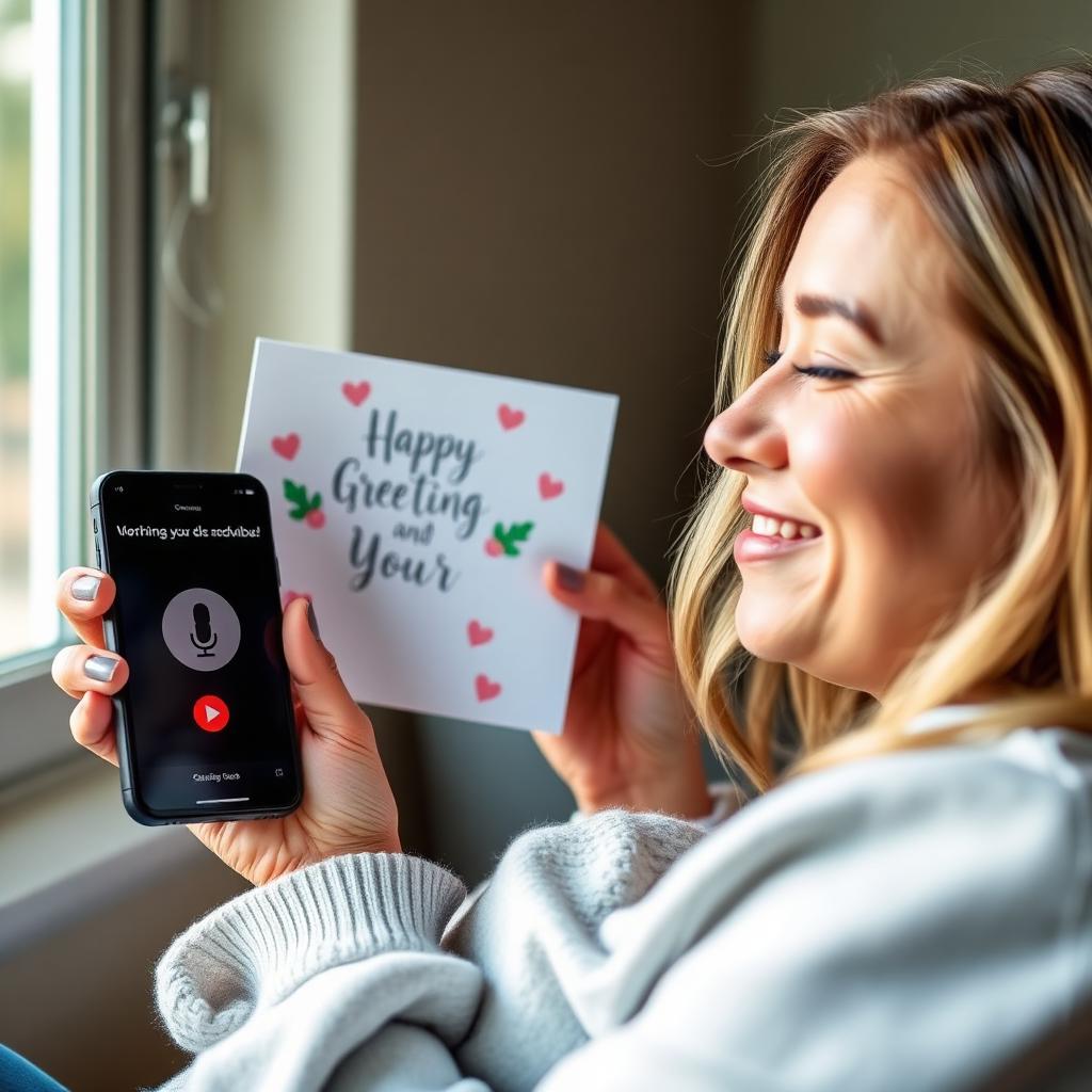 Voice Greeting Card Ideas: When a Written Card Isn't Enough — in use