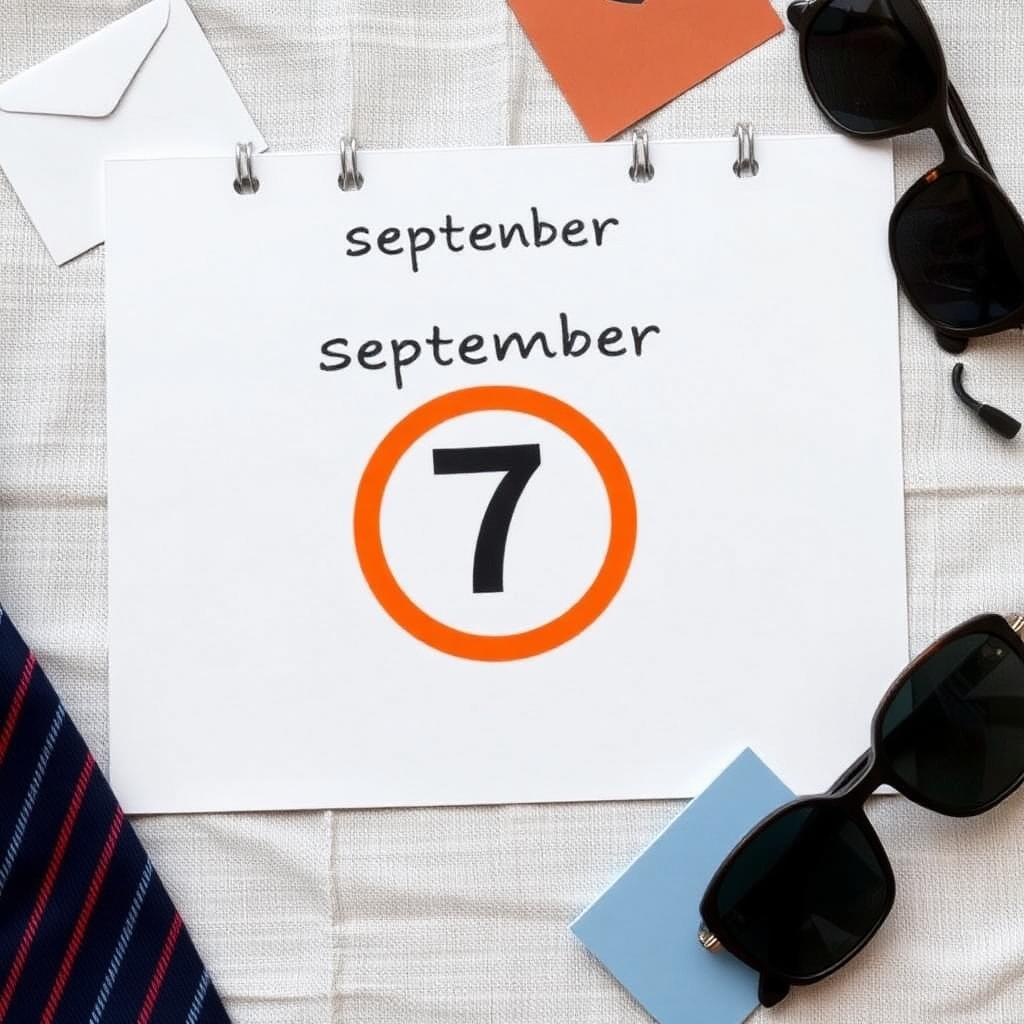 Calendar showing 6 September 2026 circled for Father's Day