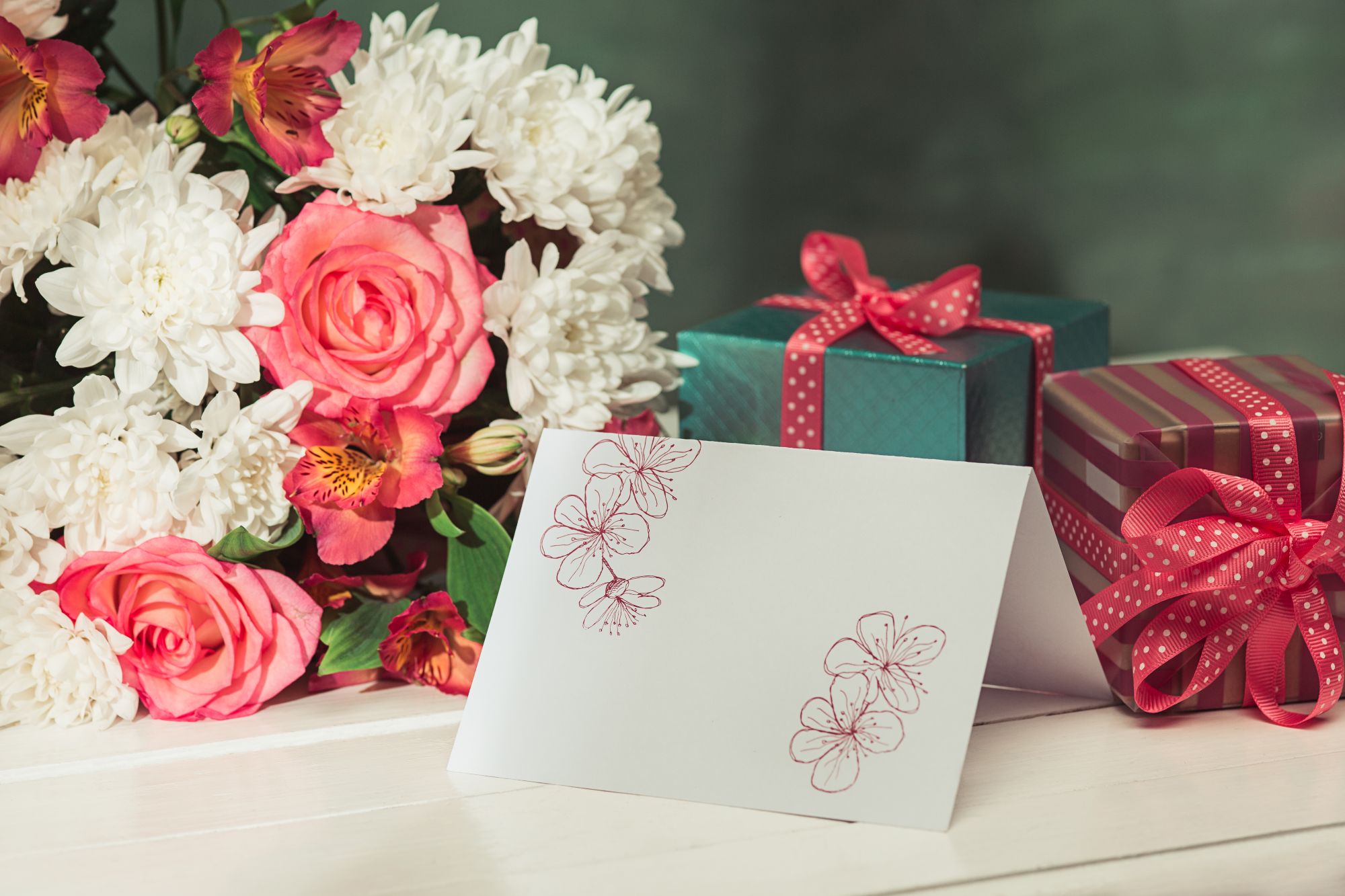 Recipient holding a recordable greeting card to their ear listening to a voice message