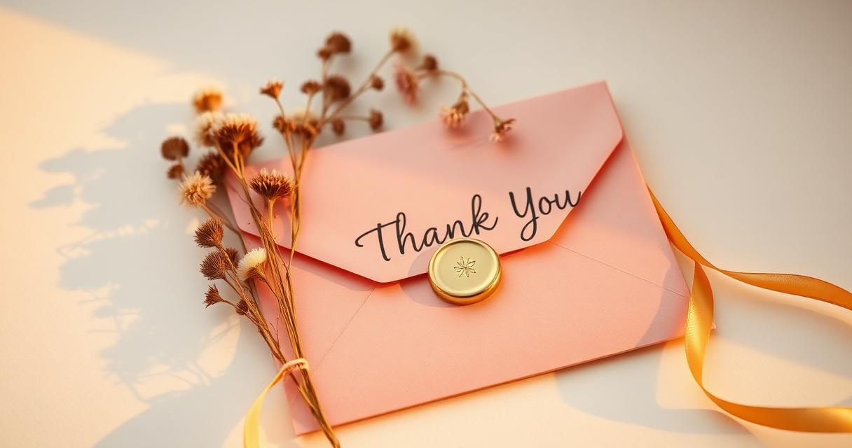 A smartphone screen displaying a digital thank you card with confetti